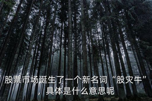 股票市場誕生了一個新名詞“股災(zāi)?！?，具體是什么意思呢