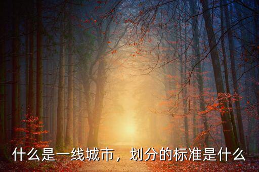 什么是一線城市，劃分的標(biāo)準(zhǔn)是什么