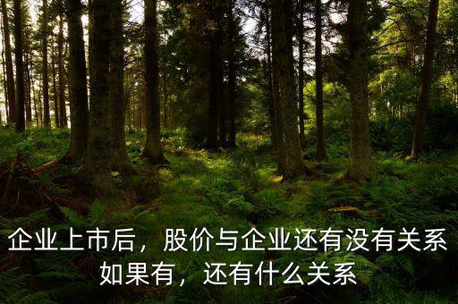 企業(yè)上市后，股價(jià)與企業(yè)還有沒有關(guān)系如果有，還有什么關(guān)系