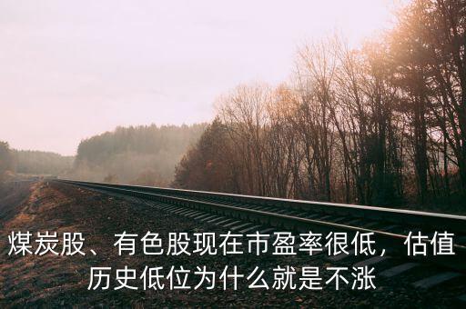 煤炭股、有色股現(xiàn)在市盈率很低，估值歷史低位為什么就是不漲