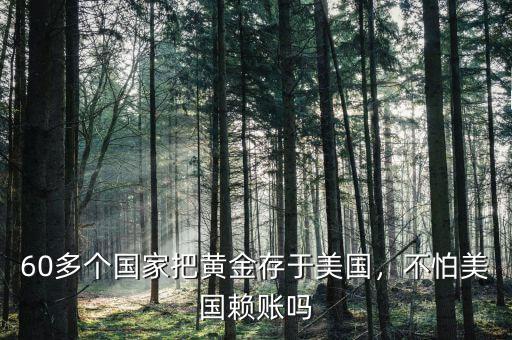 60多個國家把黃金存于美國，不怕美國賴賬嗎