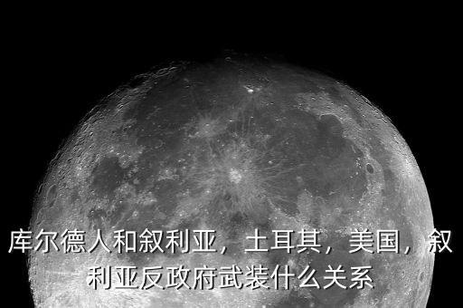 庫爾德人和敘利亞，土耳其，美國，敘利亞反政府武裝什么關系