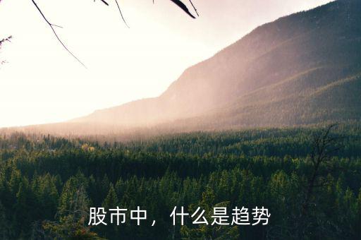 股市中，什么是趨勢(shì)