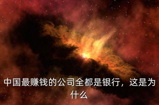 中國最賺錢的公司全都是銀行，這是為什么