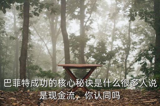 巴菲特成功的核心秘訣是什么很多人說是現(xiàn)金流，你認(rèn)同嗎