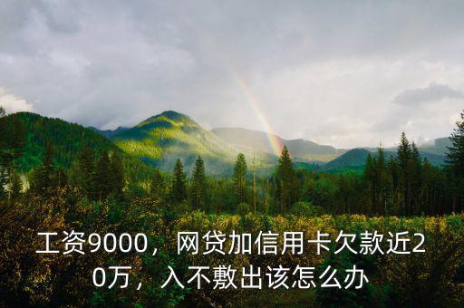 工資9000，網(wǎng)貸加信用卡欠款近20萬，入不敷出該怎么辦