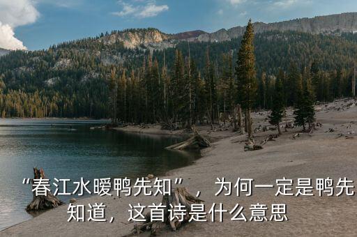 “春江水曖鴨先知”，為何一定是鴨先知道，這首詩(shī)是什么意思