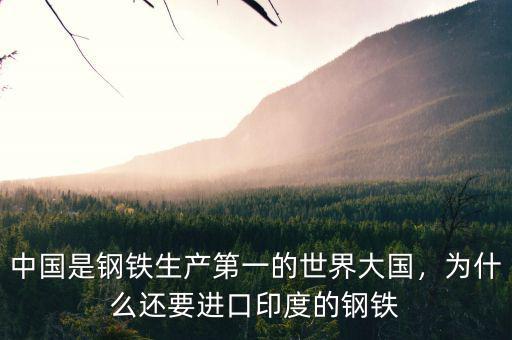 中國是鋼鐵生產(chǎn)第一的世界大國，為什么還要進口印度的鋼鐵