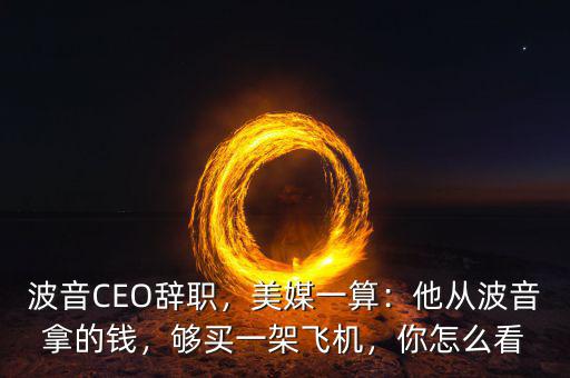 波音CEO辭職，美媒一算：他從波音拿的錢，夠買一架飛機，你怎么看