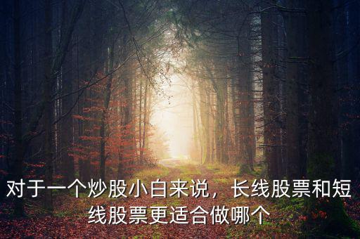 對于一個炒股小白來說，長線股票和短線股票更適合做哪個