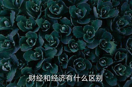 財經(jīng)和經(jīng)濟(jì)有什么區(qū)別