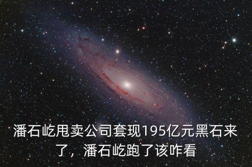 潘石屹甩賣公司套現(xiàn)195億元黑石來了，潘石屹跑了該咋看