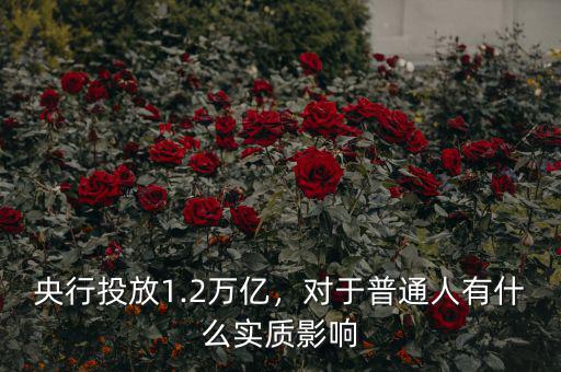 央行投放1.2萬(wàn)億，對(duì)于普通人有什么實(shí)質(zhì)影響