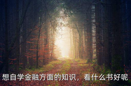 想自學(xué)金融方面的知識(shí)，看什么書好呢