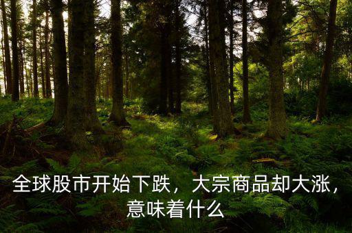 全球股市開始下跌，大宗商品卻大漲，意味著什么