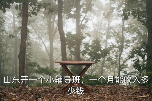 山東開一個小輔導(dǎo)班，一個月能收入多少錢