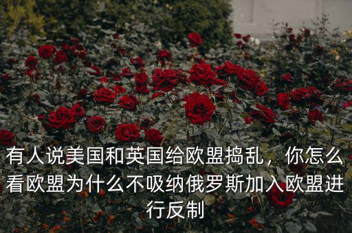 有人說(shuō)美國(guó)和英國(guó)給歐盟搗亂，你怎么看歐盟為什么不吸納俄羅斯加入歐盟進(jìn)行反制