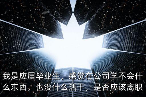 我是應(yīng)屆畢業(yè)生，感覺在公司學(xué)不會什么東西，也沒什么活干，是否應(yīng)該離職