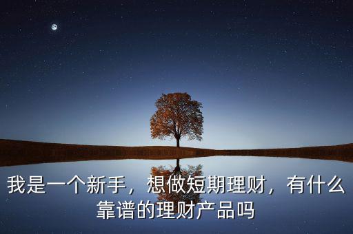我是一個新手，想做短期理財，有什么靠譜的理財產(chǎn)品嗎