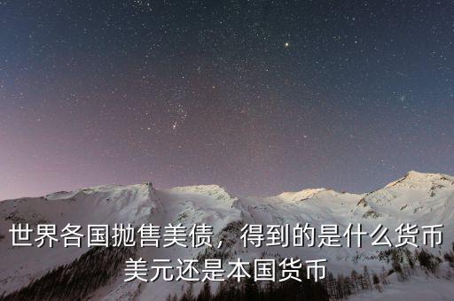 世界各國拋售美債，得到的是什么貨幣美元還是本國貨幣