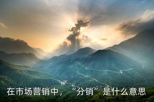 在市場營銷中，“分銷”是什么意思