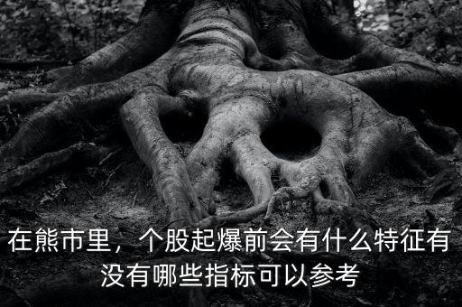 在熊市里，個股起爆前會有什么特征有沒有哪些指標(biāo)可以參考