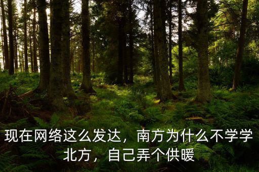 現(xiàn)在網(wǎng)絡(luò)這么發(fā)達(dá)，南方為什么不學(xué)學(xué)北方，自己弄個(gè)供暖
