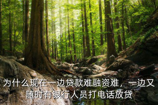 為什么現(xiàn)在一邊貸款難融資難，一邊又隨時(shí)有銀行人員打電話放貸