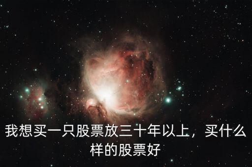 我想買一只股票放三十年以上，買什么樣的股票好