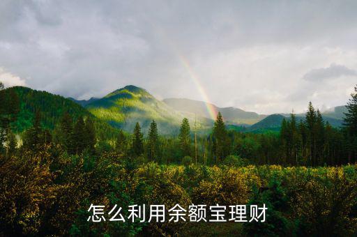 聚愛財理財怎么提現,怎么利用余額寶理財