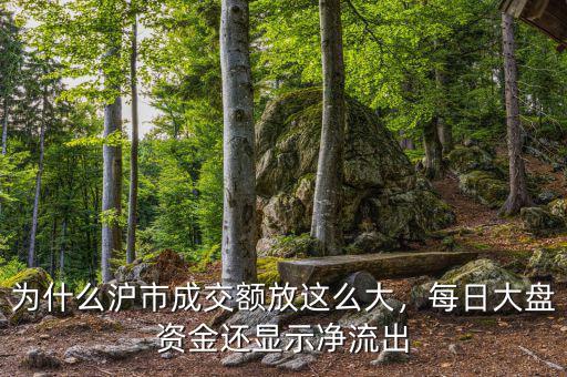 為什么滬市成交額放這么大，每日大盤資金還顯示凈流出