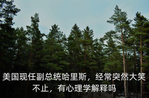 美國現(xiàn)任副總統(tǒng)哈里斯，經(jīng)常突然大笑不止，有心理學(xué)解釋嗎