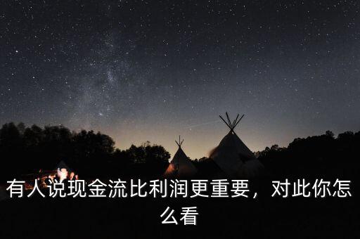 有人說現(xiàn)金流比利潤更重要，對此你怎么看