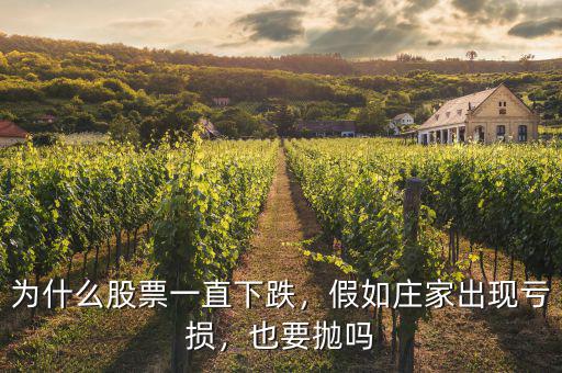 為什么股票一直下跌，假如莊家出現(xiàn)虧損，也要拋嗎