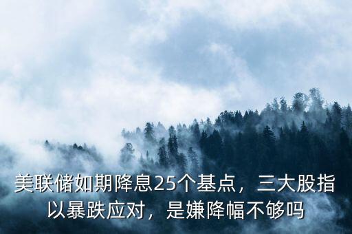 美聯(lián)儲如期降息25個(gè)基點(diǎn)，三大股指以暴跌應(yīng)對，是嫌降幅不夠嗎