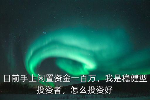 目前手上閑置資金一百萬(wàn)，我是穩(wěn)健型投資者，怎么投資好