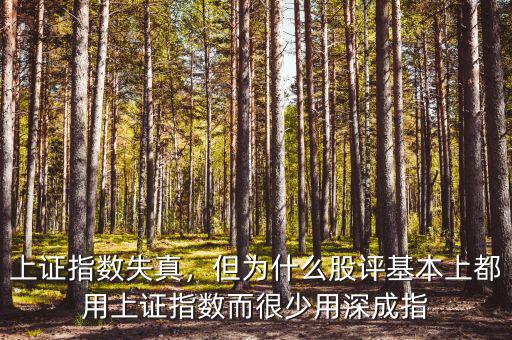 上證指數(shù)失真，但為什么股評基本上都用上證指數(shù)而很少用深成指