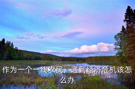 作為一個一線農(nóng)民，遇到經(jīng)濟危機該怎么辦