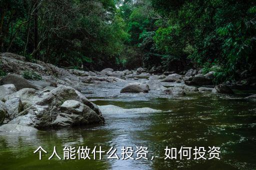 個人能做什么投資，如何投資