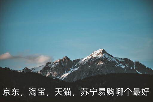 京東，淘寶，天貓，蘇寧易購哪個最好