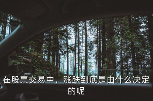 在股票交易中，漲跌到底是由什么決定的呢