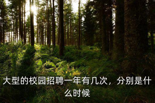 大型的校園招聘一年有幾次，分別是什么時候