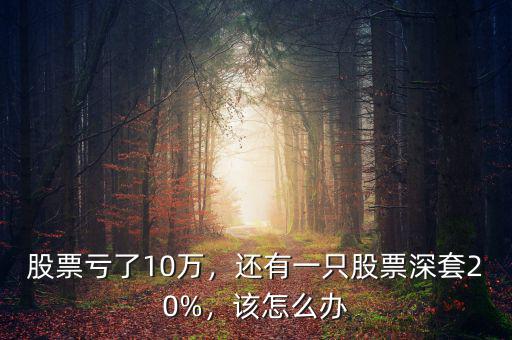 股票虧了10萬(wàn)，還有一只股票深套20%，該怎么辦