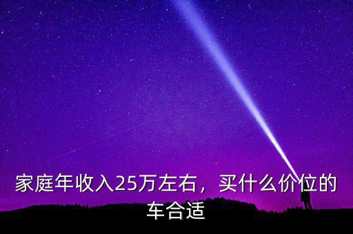 家庭年收入25萬左右，買什么價(jià)位的車合適