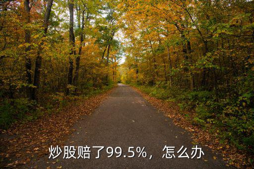 炒股賠了99.5%，怎么辦