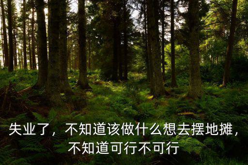失業(yè)了，不知道該做什么想去擺地?cái)?，不知道可行不可? class=