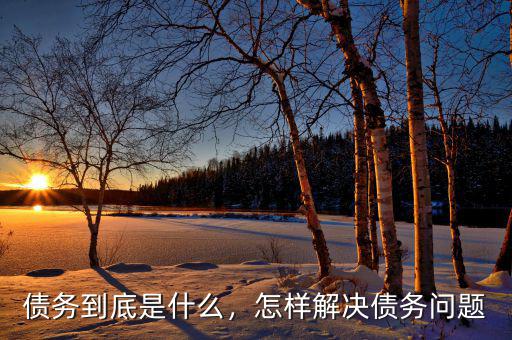 債務(wù)到底是什么，怎樣解決債務(wù)問題