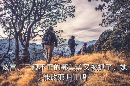 炫富，三觀不正的郭美美又被抓了，她能改邪歸正嗎