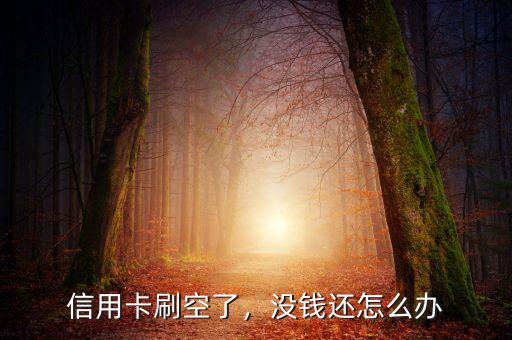 信用卡刷空了，沒錢還怎么辦