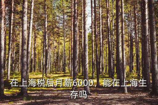 在上海稅后月薪6000，能在上海生存嗎